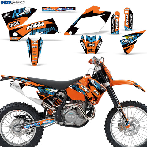 KTM C4 2005-2006 SX, 2005-2007 EXC Bike Graphic Decal Kit - Blast